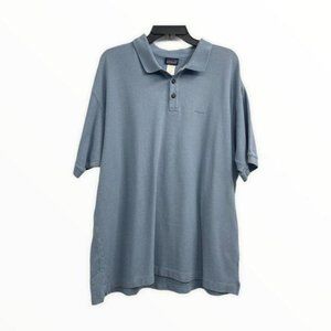 Patagonia Mens Organic Cotton Light Blue Polo